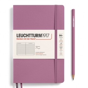 Notebook Paperback (B6+), Softcover, 123 numbered pages, Dusty Rose, ruled