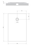 OMNIRES - AQUAPURE litý mramor - vanička protiskluzová, 80 x 120 cm, bílá mat AQUAPURE80-120BM