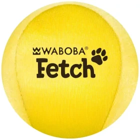 WABOBA Míček pro psy Fetch žlutý / O 6 cm / plave na vodě / měkký povrch šetrný k zubům (105C06)