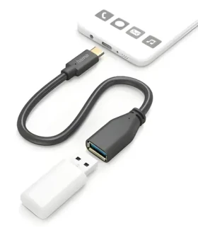 Hama USB-C na USB-A OTG černá / Redukce / 5 Gbps / 15 cm (201605)