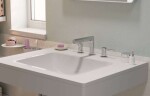 HANSGROHE - Zesis S Umyvadlová baterie s výpustí, 3-otvorová instalace, EcoSmart+, chrom 74733000
