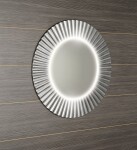 SAPHO - PRIDE kulaté zrcadlo s LED osvětlením v rámu ø 90cm, stříbrná PD952