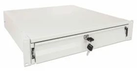 Intellinet Zásuvka do 19" racku šedá / Rack zásuvka / 2U / hloubka 483 mm / uzamykatelná / nosnost 35 kg (715843)