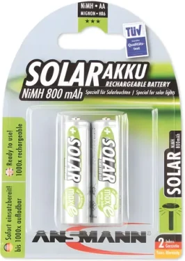 Ansmann Solar Mignon / Nabíjecí baterie / AA NiMH / 800 mAh / 1,2 V / 2 ks (5035513)