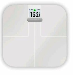 Garmin Index S2 bílá / osobní váha / displej / Bluetooth / Wi-Fi / 4 x AAA baterie (010-02294-13)