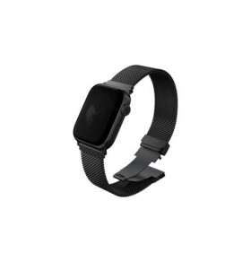 UNIQ DANTE PRO řemínek pro Apple Watch 42 41 40 mm - GRAPHITE BLACK (černá) (8886463692219)