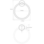SAPHO - X-ROUND BLACK držák ručníků kruh, černá mat XR411B