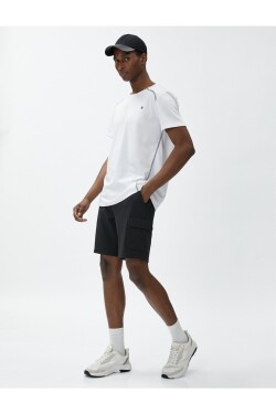 Koton Sports Shorts Cargo Pocket Detailed With Lace-Up Waist.
