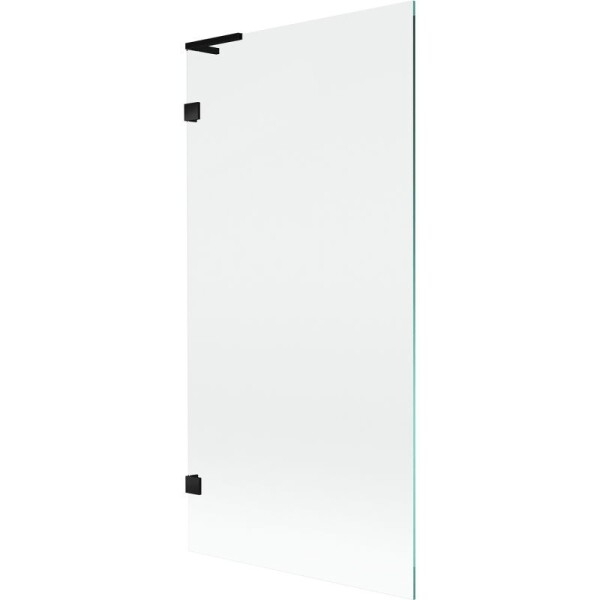 MEXEN/S - Lunar L vanová zástěna FIX 90 x 150, transparent, černá 897L-090-000-70-00