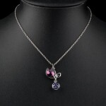 Náhrdelník Swarovski Elements Orsina, Fialová 39 cm + 3 cm (prodloužení)