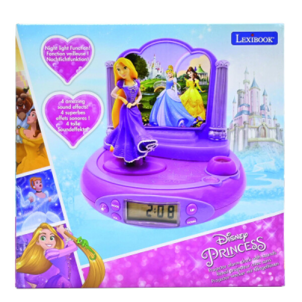 Lexibook 3D budík Disney princezny s projekcí času