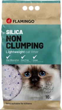 Flamingo Silica / Podestýlka pro kočky / Silikagel / 16 l