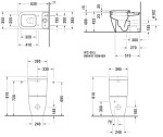 DURAVIT - Happy D.2 WC kombi mísa, bílá 2134090000