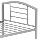 Postel jednolůžková 90x200 cm, kovová šedý lesk