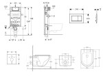GEBERIT - Kombifix Set předstěnové instalace, klozetu Oudee a sedátka softclose, tlačítko Sigma20, matná černá/černá SANI15CA5154
