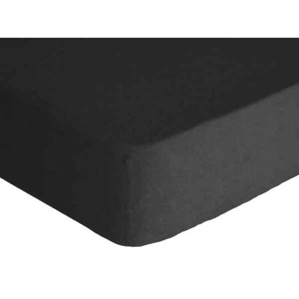 DekorTextil Napínací prostěradlo FROTÉ Premium černé ROZMĚR: (š/d/v) 160 x 200 x 20 cm