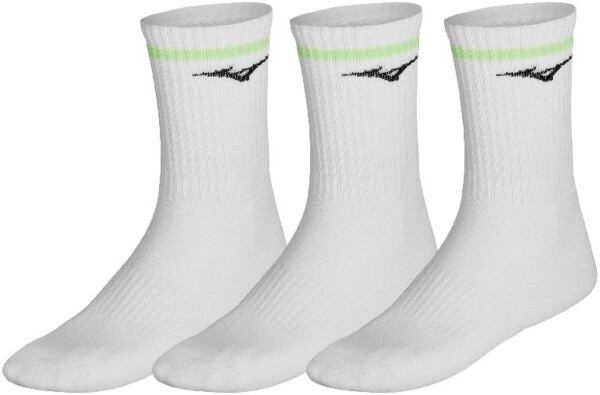 Mizuno TN 3P Socks With Line 6PK U White Neo Mint
