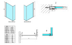 POLYSAN - MODULAR SHOWER stěna k instalaci na zeď, pro připojení pevného panelu, 900 MS2A-90