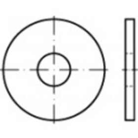Podložka 11 mm 34 mm ocel 100 ks TOOLCRAFT 107016