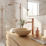 REA - Umyvadlová baterie Venti Brush Copper vysoká REA-B9783