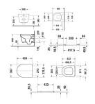 DURAVIT - ME by Starck Závěsné WC se sedátkem SoftClose, Rimless, DuraShield, bílá 453009AAA1