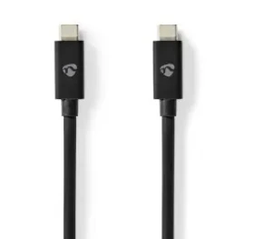 Nedis USB4 Gen 2x2 černá (CCGL66020BK20) / Kabel USB-C - USB-C / 240 W / 8K 60Hz / 20 Gbps / 2 m (CCGL66020BK20)