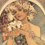 Nástěnný kalendář poznámkový 2027 Notique Alfons Mucha, 20 x 20 cm