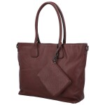 Trendy dámská koženková kabelka na rameno Ceyla, tmavě vínová