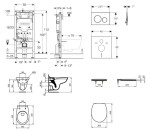 GEBERIT - Duofix Set předstěnové instalace, klozetu Alpha a sedátka softclose, tlačítko Sigma20, bílá/chrom SANI11CD3103