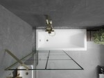 MEXEN/S - Next vanová zástěna FIX 90x150, černý dekor, zlato 895-090-000-00-77-50