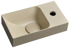 SAPHO - PICCOLINO betonové umývátko 30,8x17cm, baterie vpravo, žlutá mat PK30522