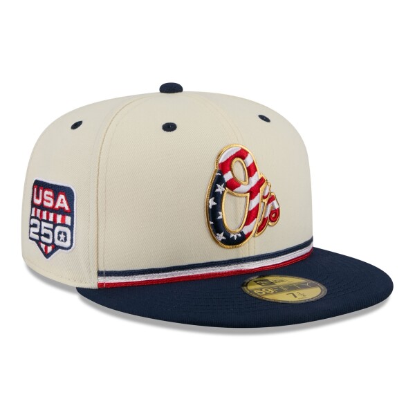 New Era Pánská kšiltovka Baltimore Orioles MLB 2026 4th of July USA 250 59FIFTY Fitted Velikost: 7 1/8