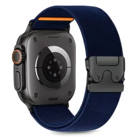 Tech-Protect Nylon Clasp tmavě modrá / Řemínek pro Apple Watch / 44/45/46/49 mm / Nylon
