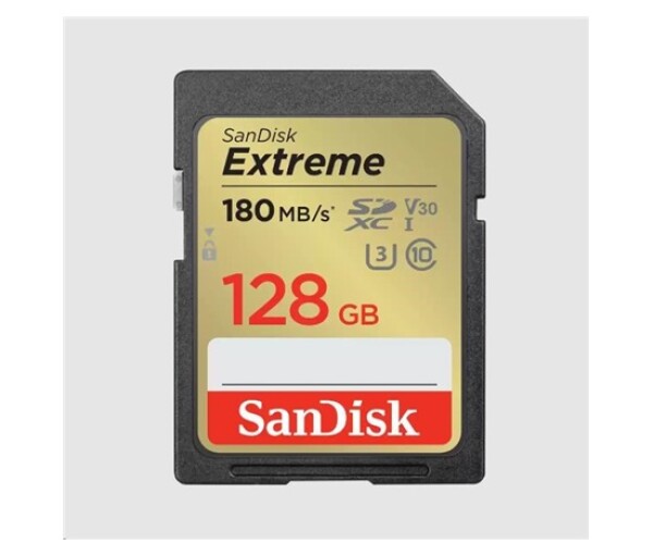 SanDisk SDXC karta 128GB Extreme (180 MB/s Class 10, UHS-I U3 V30) EDF_493386