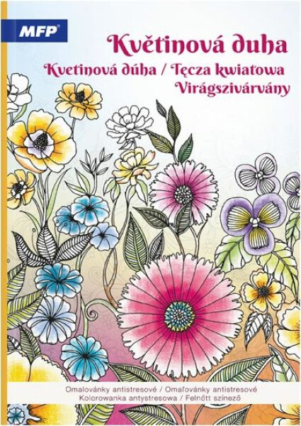 Omalovánky antistresové Květinová duha 210x290mm/32s
