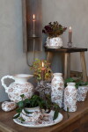 Chic Antique Obal na květiny Floral Motif Ø 11 cm, hnědá barva, keramika