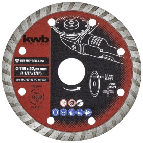 Kwb 797140 diamantový řezný kotouč Průměr 115 mm Ø otvoru 22 mm 1 ks