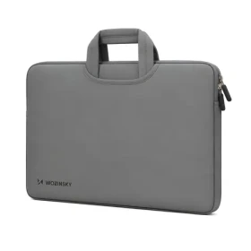 Wozinsky WNT-15G šedá / Taška na notebook / 15,6" / zatahovací neoprenové držadlo