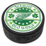Mustang Puk Detroit Red Wings NHL Lucky St. Patrick's Day Puck