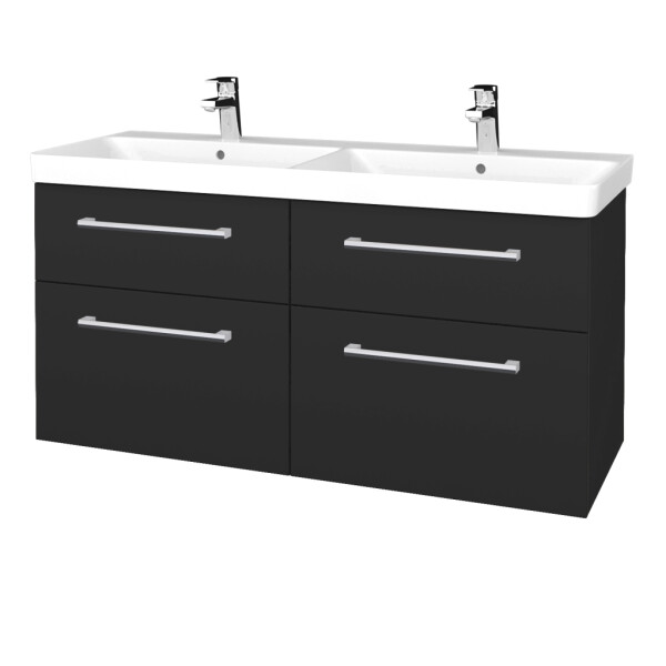 Dřevojas - Umyvadlová skříňka Q MAX SZZ4 120 - N03 Graphite / Úchytka T03 / N03 Graphite 332310C