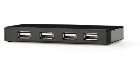 Nedis USB hub 7 portů / USB hub / USB 2.0 / 7x USB-A / s napájecím adaptérem (UHUBU2730BK)