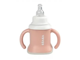 Beaba Evoluclip 3 v 1 učební hrnek růžový 150 ml