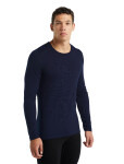 Pánské merino triko ICEBREAKER Mens 260 Tech LS Crewe, Midnight Navy velikost: S