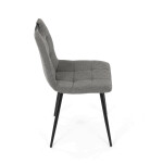 Jídelní židle, šedá, látka, DCL-V2017 GREY2