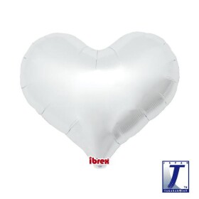 Balónek srdce stříbrné metalické 45 cm Balónek srdce stříbrné metalické 45 cm