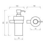 Nimco Bormo chrom dávkovač tekutého mýdla pumpička plast BR 11031KN-26 BR 11031KN-26