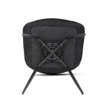 Židle jídelní, černá látka, černý kov, otočný mechanismus 90°/90° (L/P) - funkce reset