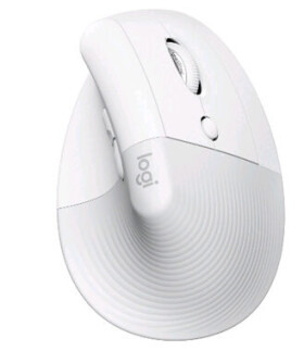 Logitech Lift for Mac bílá / Ergonomická myš / bezdrátová 2.4GHz / pouze pro praváky (910-006477)