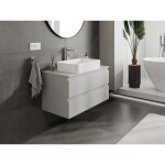MEXEN/S - Orio koupelnová skříňka pod umyvadlo 90 cm s deskou, 2 zásuvky, šedá mat 91A10-09047-2-BFFC62