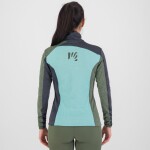 Dámská mikina KARPOS W Federa Full-Zip Fleece, Aqua Sky/Black Sand/Thyme velikost: M